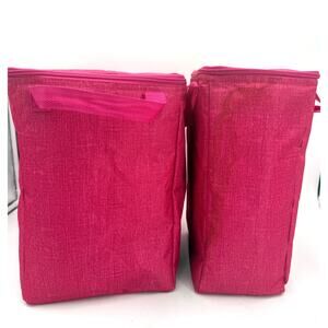 Thirty One Gifts Pink Two Piece Insulated Thermal Tote Set